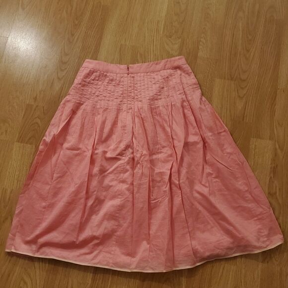 J. Crew Pleated Waist Cotton Skirt sz 0 Petite - Picture 5 of 11